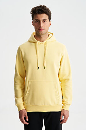 Arma Şık Erkek Regular Fit Basic 3 İplik Şardonlu Kanguru Cepli Kapüşonlu Sweatshirt 