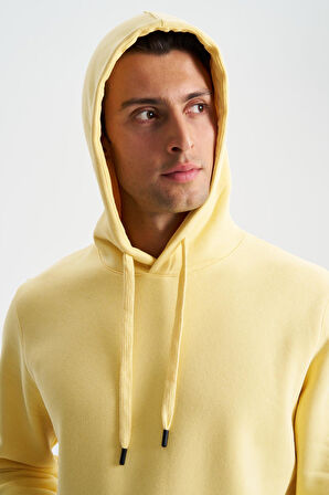 Arma Şık Erkek Regular Fit Basic 3 İplik Şardonlu Kanguru Cepli Kapüşonlu Sweatshirt 