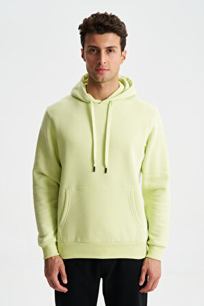 Arma Şık Erkek Regular Fit Basic 3 İplik Şardonlu Kanguru Cepli Kapüşonlu Sweatshirt 