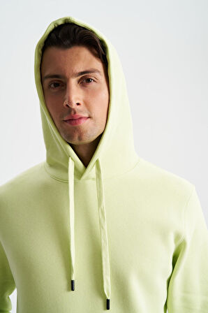 Arma Şık Erkek Regular Fit Basic 3 İplik Şardonlu Kanguru Cepli Kapüşonlu Sweatshirt 