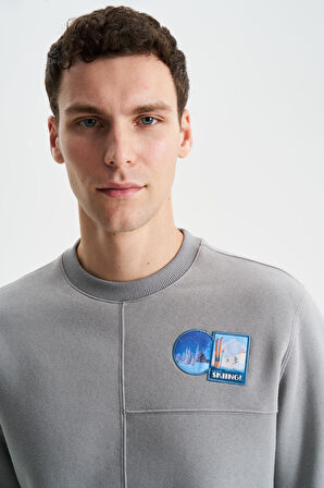 Arma Şık Erkek Regular Fit 3 İplik Şardonlu Bisiklet Yaka Sweatshirt 