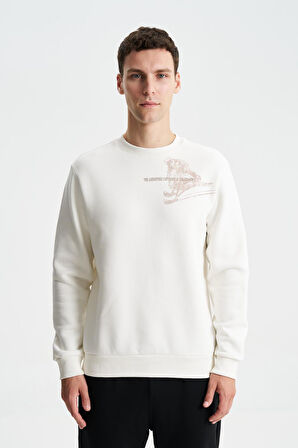 Arma Erkek Regular Fit Pamuk Polyester Kumaş Karışımı Bisiklet Yaka Sweatshirt 