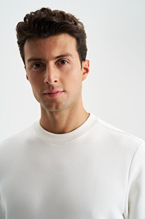 Arma Erkek Regular Fit 3 İplik Şardonlu Yandan Tek Fermuar Cepli Bisiklet Yaka Sweatshirt 