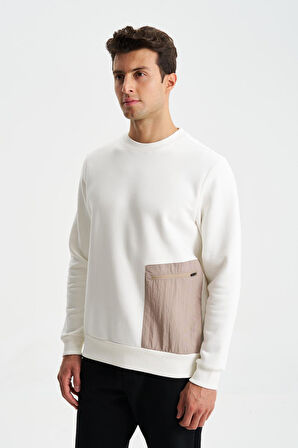 Arma Erkek Regular Fit 3 İplik Şardonlu Yandan Tek Fermuar Cepli Bisiklet Yaka Sweatshirt 