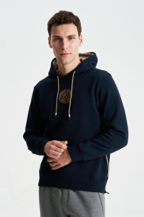 Arma Erkek Regular Fit 3 İplik Şardonlu Cepsiz Kapüşonlu Sweatshirt 