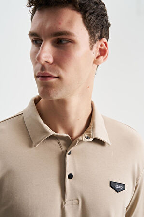 Arma Erkek Slim Fit Çıt Çıt Düğmeli Polo Yaka İnterlok Sweatshirt 
