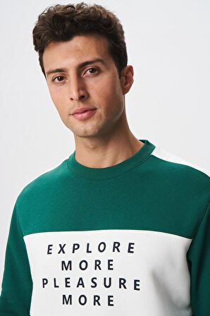 Arma Erkek Regular Fit Yazılı Şardonlu 3 İplik Bisiklet Yaka Sweatshirt 