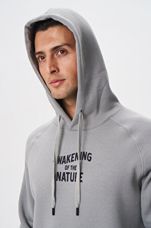 Arma Erkek Regular Fit Koldan Cepli Kapşonlu Sweatshirt 