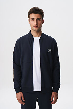 Arma Erkek Slim Fit Scuba Su Geçirmeyen Kumaş Basic Kol Cepli Tam Fermuar Kolej Yaka Sweatshirt K28324988301 