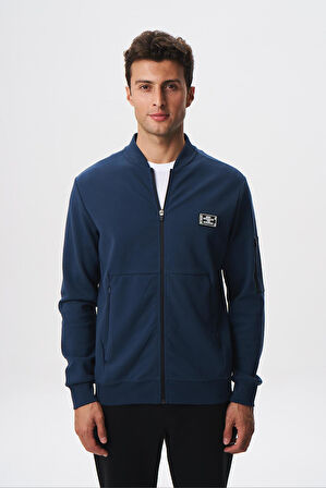 Arma Erkek Slim Fit Scuba Su Geçirmeyen Kumaş Basic Kol Cepli Tam Fermuar Kolej Yaka Sweatshirt K28324988301 