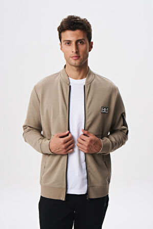 Arma Erkek Slim Fit Scuba Su Geçirmeyen Kumaş Basic Kol Cepli Tam Fermuar Kolej Yaka Sweatshirt K28324988301 