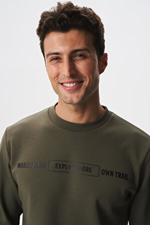 Arma Erkek Slim Fit Su Geçirmeyen Scuba Kumaş İnterlok Bisiklet Yaka Sweatshirt K28124988801 