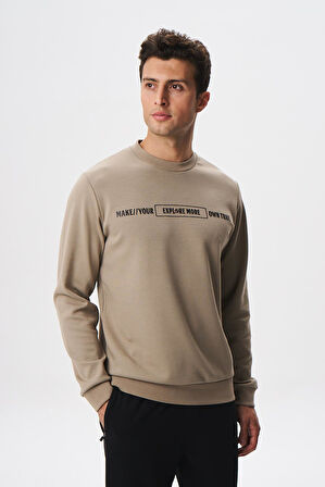 Arma Erkek Slim Fit Su Geçirmeyen Scuba Kumaş İnterlok Bisiklet Yaka Sweatshirt K28124988801 