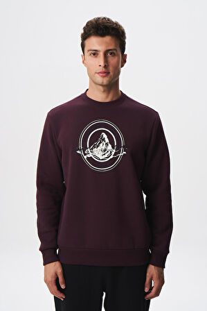 Arma Baskılı Yazılı Regular Fit Şardonlu Erkek Bisiklet Yaka Sweatshirt K28124602901 