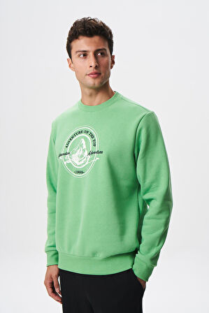 Arma Baskılı Yazılı Regular Fit Şardonlu Erkek Bisiklet Yaka Sweatshirt K28124602901 