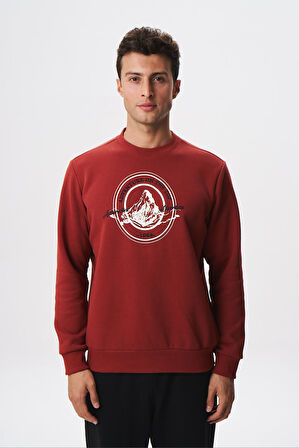 Arma Baskılı Yazılı Regular Fit Şardonlu Erkek Bisiklet Yaka Sweatshirt K28124602901 