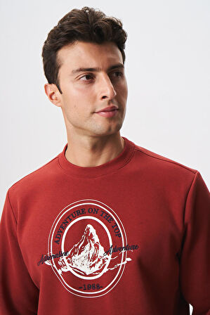 Arma Baskılı Yazılı Regular Fit Şardonlu Erkek Bisiklet Yaka Sweatshirt K28124602901 