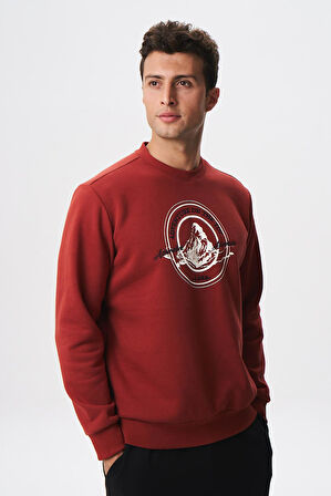 Arma Baskılı Yazılı Regular Fit Şardonlu Erkek Bisiklet Yaka Sweatshirt K28124602901 