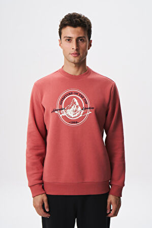Arma Baskılı Yazılı Regular Fit Şardonlu Erkek Bisiklet Yaka Sweatshirt K28124602901 