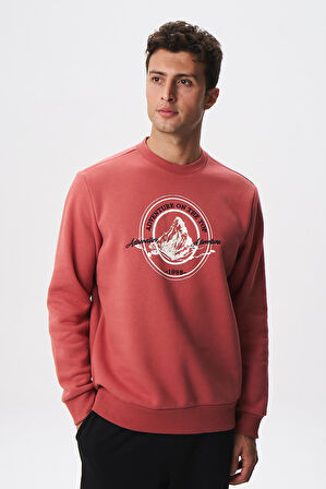 Arma Baskılı Yazılı Regular Fit Şardonlu Erkek Bisiklet Yaka Sweatshirt K28124602901 