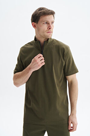 Arma Erkek Regular Fit Basic % 100 Pamuk Süprem Dik Yaka Fermuarlı Tişört Y29344449302 