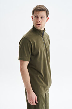 Arma Erkek Regular Fit Basic % 100 Pamuk Süprem Dik Yaka Fermuarlı Tişört Y29344449302 