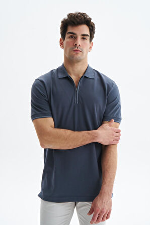 Arma Erkek Regular Fit Basic % 100 Pamuk Pike Fermuarlı Polo Yaka Tişört Y29374354002 