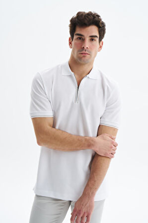 Arma Erkek Regular Fit Basic % 100 Pamuk Pike Fermuarlı Polo Yaka Tişört Y29374354002 