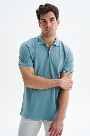 Arma Erkek Regular Fit Basic % 100 Pamuk Pike Fermuarlı Polo Yaka Tişört Y29374354202 