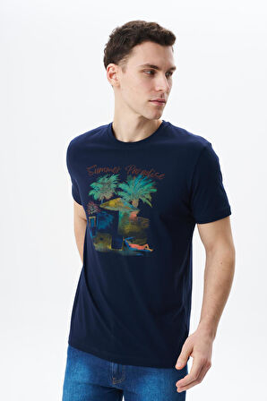 Arma Erkek Regular Fit Baskılı Süprem Bisiklet Yaka Tişört Y29344453502 