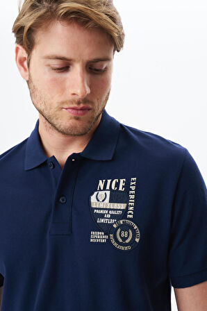 Arma Erkek Yazı Baskılı Regular Fit % 100 Pamuk Pike Polo Yaka Tişört Y29374355802 