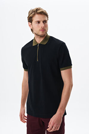 Arma Erkek Regular Fit Basic % 100 Pamuk Pike Fermuarlı Polo Yaka Tişört Y29374354302 