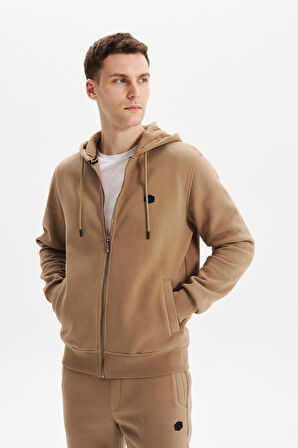 Arma Erkek Regular Fit 3 İplik Kapüşonlu Sweatshirt – Fermuarlı, Fleto Cepli, Kalın Kumaş K30324650502 