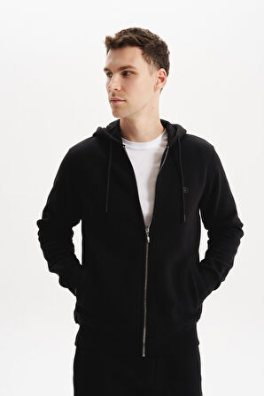 Arma Erkek Sweatshirt Büyük Beden 3 İplik Kalın Kumaş Kapüşonlu Fermuarlı Cepli %70 Pamuk %30 Polyester K30324801502 