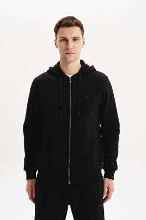 Arma Erkek Sweatshirt Büyük Beden 3 İplik Kalın Kumaş Kapüşonlu Fermuarlı Cepli %70 Pamuk %30 Polyester K30324801502 