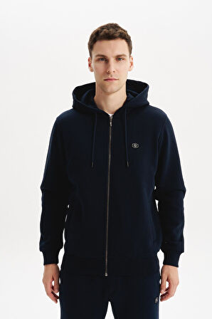 Arma Erkek Sweatshirt Büyük Beden 3 İplik Kalın Kumaş Kapüşonlu Fermuarlı Cepli %70 Pamuk %30 Polyester K30324801502 