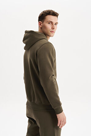 Arma Erkek Sweatshirt Büyük Beden 3 İplik Kalın Kumaş Kapüşonlu Fermuarlı Cepli %70 Pamuk %30 Polyester K30324801502 