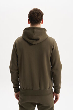 Arma Erkek Sweatshirt Büyük Beden 3 İplik Kalın Kumaş Kapüşonlu Fermuarlı Cepli %70 Pamuk %30 Polyester K30324801502 