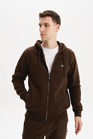 Arma Erkek Sweatshirt Büyük Beden 3 İplik Kalın Kumaş Kapüşonlu Fermuarlı Cepli %70 Pamuk %30 Polyester K30324801502 