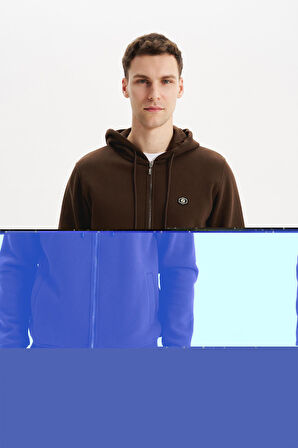 Arma Erkek Sweatshirt Büyük Beden 3 İplik Kalın Kumaş Kapüşonlu Fermuarlı Cepli %70 Pamuk %30 Polyester K30324801502 