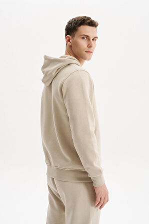 Arma Erkek Sweatshirt Büyük Beden 3 İplik Kalın Kumaş Kapüşonlu Fermuarlı Cepli %70 Pamuk %30 Polyester K30324801502 