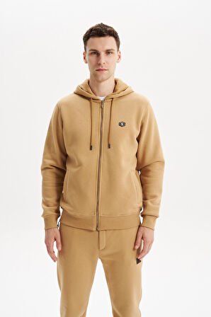 Arma Erkek Sweatshirt Büyük Beden 3 İplik Kalın Kumaş Kapüşonlu Fermuarlı Cepli %70 Pamuk %30 Polyester K30324801502 