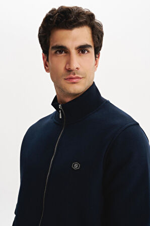 Arma Erkek Örme Sweatshirt Regular Fit 3 İplik Basic Dik Yaka Tam Fermuarlı Cepli %70 Pamuk %30 Polyester K30324650702 