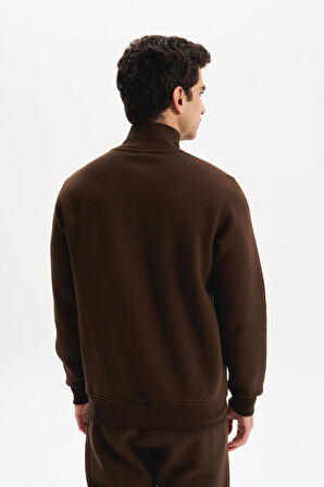 Arma Erkek Örme Sweatshirt Regular Fit 3 İplik Basic Dik Yaka Tam Fermuarlı Cepli %70 Pamuk %30 Polyester K30324650702 