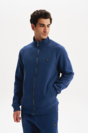 Arma Erkek Örme Sweatshirt Regular Fit 3 İplik Basic Dik Yaka Tam Fermuarlı Cepli %70 Pamuk %30 Polyester K30324650702 