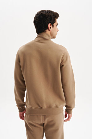 Arma Erkek Örme Sweatshirt Regular Fit 3 İplik Basic Dik Yaka Tam Fermuarlı Cepli %70 Pamuk %30 Polyester K30324650702 