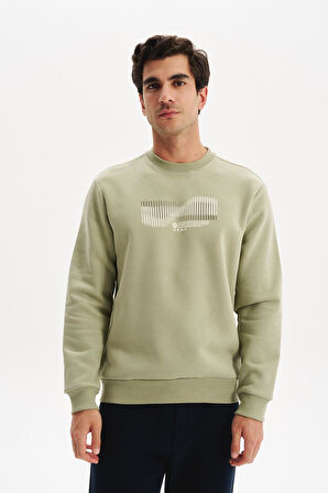 Arma Erkek Regular Fit 3 İplik Kalın Kumaş Baskılı Bisiklet Yaka Sweatshirt K30124603002 