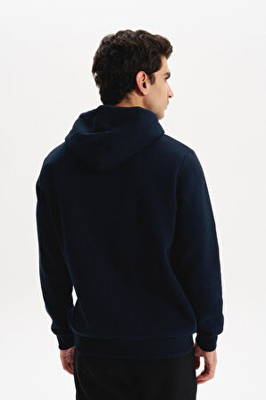 Arma Erkek Kapüşonlu Kanguru Cepli 3 İplik Baskılı Şardonlu Regular Fit Sweatshirt K30254628702 