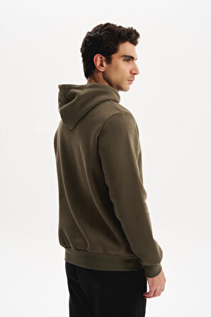 Arma Erkek Kapüşonlu Kanguru Cepli 3 İplik Baskılı Şardonlu Regular Fit Sweatshirt K30254628702 