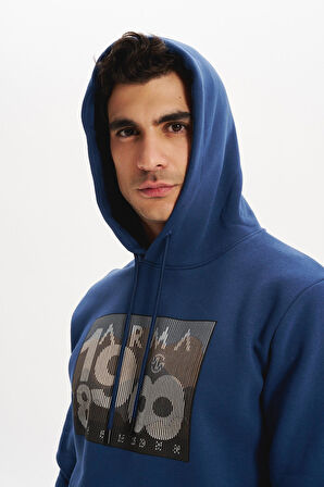 Arma Erkek Kapüşonlu Kanguru Cepli 3 İplik Baskılı Şardonlu Regular Fit Sweatshirt K30254628702 